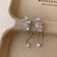 Thời trang khí chất zircon hình học tua rua pha lê phong cách dài bông tai nữ cá tính và đa năng