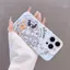 Ốp Lưng Cho Oppo Reno 15F 15 14F 14 Pro 14 13F 13 13 12F 12 11F 11 10 8t 8 8z 7 7z 6 5F 4F 4 F11 Pro F7 F5 F1s Chú Chó Con Dễ Thương Có Giá Đỡ Dây Xích Ngọc Trai Chống Sốc Ốp điện thoại màu bạc