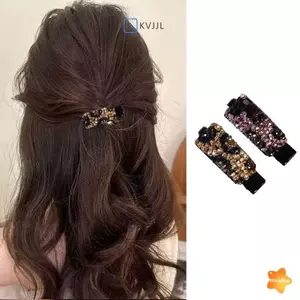 Kẹp Tóc Kim Cương Giả Nhiều Màu Sắc Tính Khí Tinh Tế Bên Nổ Kẹp Tóc Đơn Giản Thời Trang Nữ Kẹp Tóc Mới