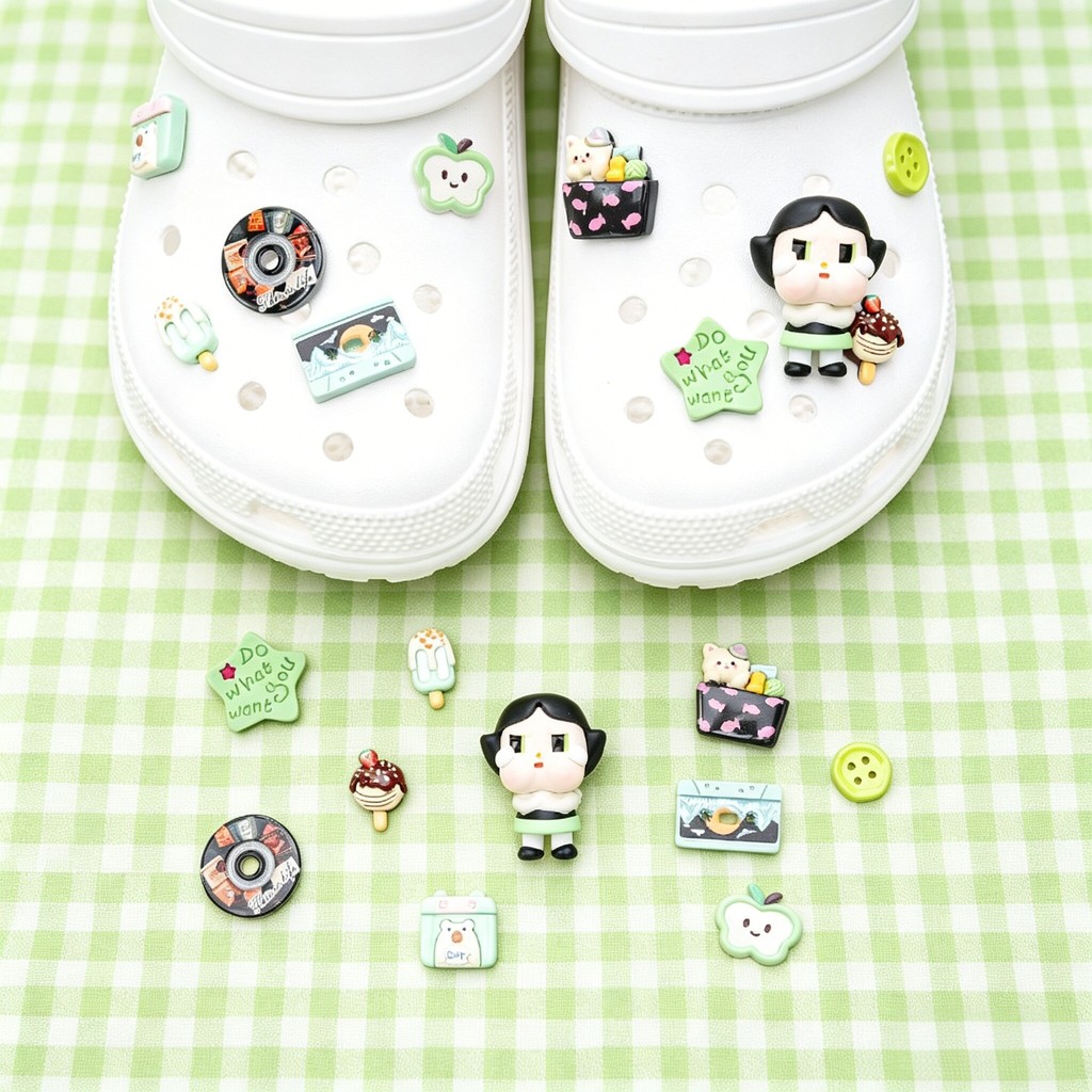 Phụ Kiện Lỗ Giày Pop Mart Cho Bé, Khóa Có Thể Tháo Rời, Phù Hợp Crocs, Busch, Zhibixing