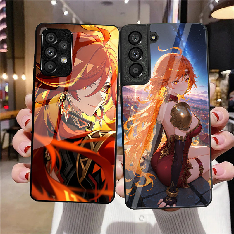 Ốp Điện Thoại Kính Genshin Impact Mavuika 01 Cho Samsung Galaxy A14 A16 A30 A22 A32 A33 A15 A35 A42 A55 A56 4G A52 A53 A54 A70 A71 A72 A73 5G
