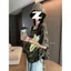 Pure Desire Cổ áo chéo quây Ngụy trang Miếng dán ngắn tay Áo thun nữ dáng rộng mỏng hơn trông ngọt ngào Hot Girl Design Top 5.19