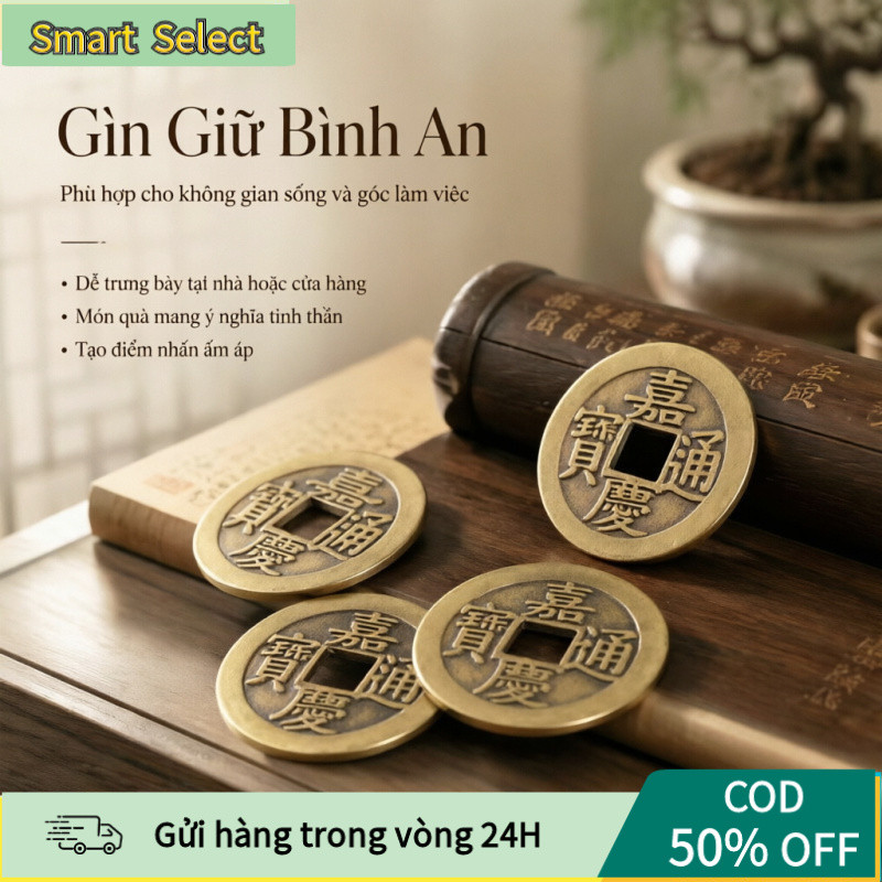 [COD] 20/50 Đồng Xu Cổ Âm Dương Ngũ Đế - Để Bàn Thờ, Cầu May Mắn, Hút Lộc, Hành Kim Chuẩn Phong Thủy