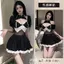 Váy ngắn gợi cảm mới Đồ ngủ phong cách mỏng Bộ đồ ngủ xuyên thấu dành cho nữ Xuân hè Váy ngủ một mảnh cổ chữ V Pure Desire
