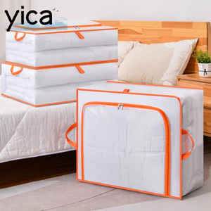 Hộp đựng quần áo YICA, Túi đựng quần áo chống thấm nước có thể gập lại, Tủ quần áo chống bụi dung tích lớn trong suốt Phân loại lưu trữ Quần áo sắp xếp