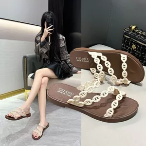 Dép Dép Nữ Mùa Xuân 2026 Flat Pháp Flat Mũi Mở Mũi Đi Biển Cổ Tích Phong Cách Flat Beach Dép 5.20