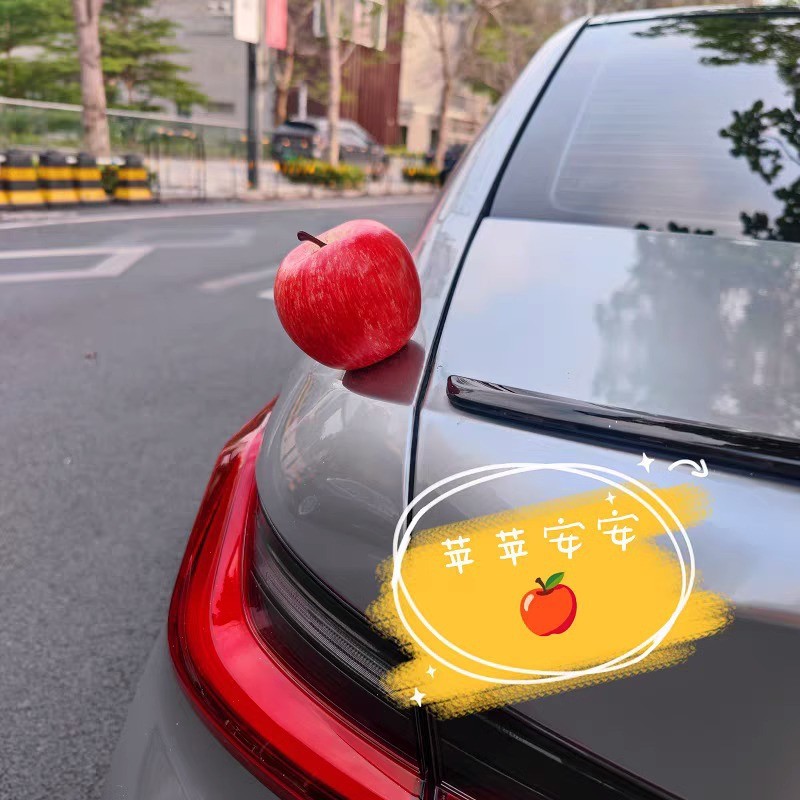 Apple Orange Xe Trang Trí Thân Cây Trang Trí Ngoại Thất Gương Chiếu Hậu Phụ Kiện Trái Cây Thực Tế