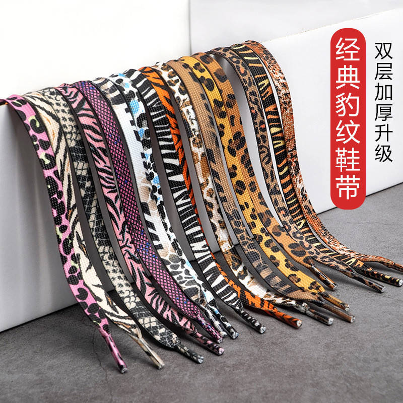 Dây Giày Hợp Cho aj1af1 Size Một Giày Thể Thao Da Báo In Ngựa Vằn In Rắn Dây Giày Một Cặp LCL6