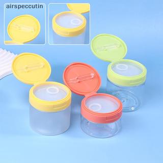 Airspecutin 200-350ml Tẩy Trang Miếng Lót Bình Có Nhíp Tròn Trong Suốt Hộp Đựng Bình Rỗng Miệng Rộng Nắp Chai Bảo Quản Kem Dưỡng EN