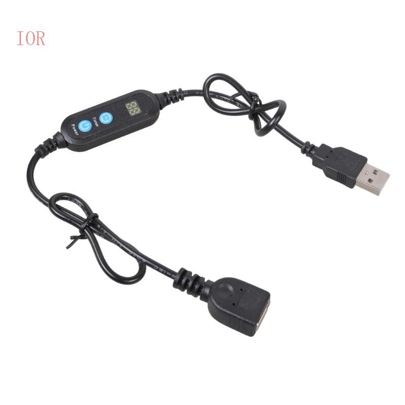 IOR Màn hình kỹ thuật số Dây hẹn giờ USB Chức năng khởi động lại tự động cho quạt đèn LED Dây USB