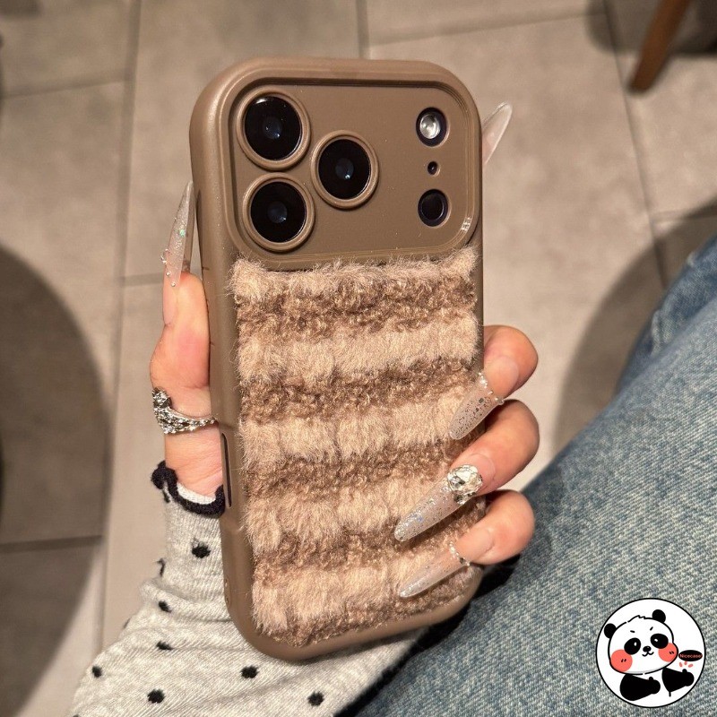 Ốp Điện Thoại Sang Trọng Mùa Đông Ins Style Cho iPhone 11 Pro Max XR XS Max X SE3 SE2 8 7 6 6s Plus 11ProMax Vỏ Sọc Đơn Giản Dễ Thương Vỏ Mềm Chống Rơi