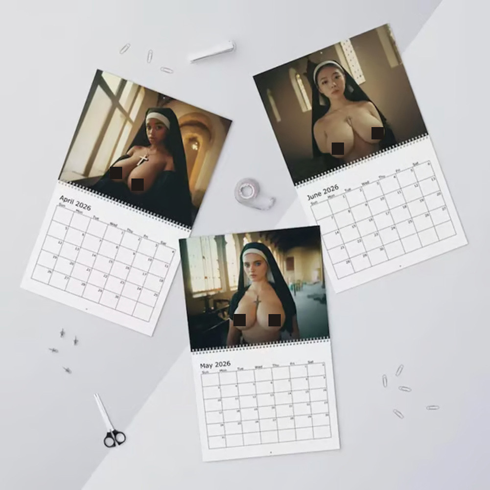 2026 NUNS Lịch Lập Kế Hoạch Treo Tường Quà Tặng Hoàn Hảo Cho Đức Tin Và Hài Hước. Trang trí tường nhà bếp