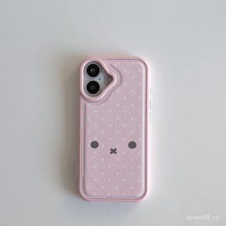 Ốp Điện Thoại Thích Hợp Cho iPhone X XS XR XSMAX 11 12 13 14 15 16 17 Pro max Plus Air Leather Grain Pink Miffy Star Vỏ Bảo Vệ Chống Sốc Bao Gồm Tất Cả 3RP2