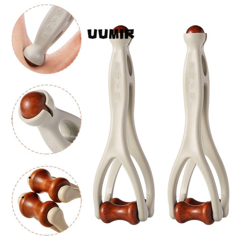 Máy mát xa ngón tay UUMIR, Con lăn Massage ngón tay thiết kế kẹp gỗ nguyên khối, với 360° Con lăn Bấm huyệt để giảm kinh tuyến trị liệu bằng tay
