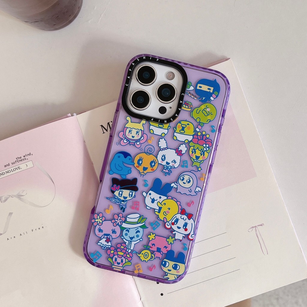 CAPASHIP Đồ chơi POP hợp thời trang TAMAGOTCHI Nhật Bản Retro Digital Pixel Vỏ mềm Tương thích cho iPhone 17 Pro Max Air Plus 16 / 15 / 14 / 13 / 12 / 11