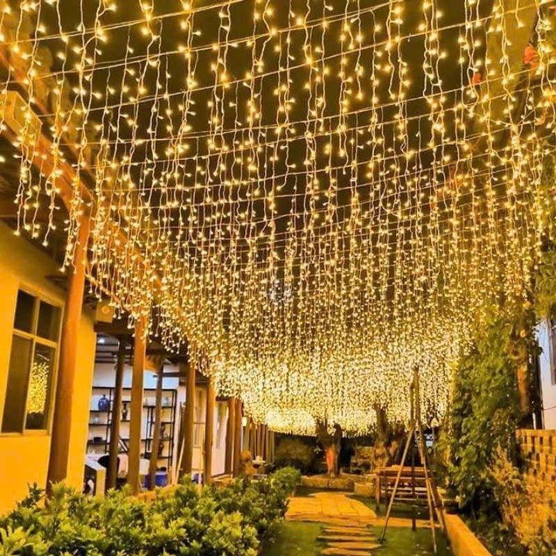 ( Hàng Loại 1 ) Combo 2 Dây 40M Led Đèn Nháy 8 Chế Độ Trang Trí Ngoài Trời, Đèn Led Kim Cương
