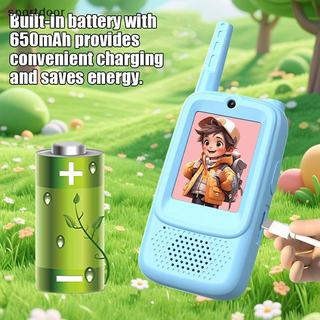 [sportoutdoor] 2 Bộ Đàm Video Cho Trẻ Em Có Thể Sạc Lại Với Màn Hình Hiển Thị Và Hiệu Ứng Giọng Nói Đồ Chơi Ngoài Trời Tầm Xa Quà Tặng Sinh Nhật [out]