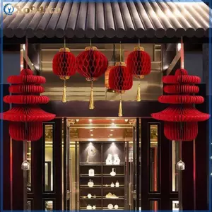 XOITU Năm Mới Giấy Trang Trí Trang Trí Đèn Lồng Trang Trí Đám Cưới 3D Honeb Bầu Mặt Dây Chuyền Trang Trí Ngựa Năm 2026 Trang Trí Cửa VN