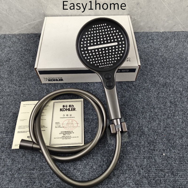 【 KOHLER 】Đầu vòi sen tăng áp màu xám gunmetal mới có chức năng chặn nước, vòi sen mưa tăng áp đa chức năng cho phòng tắ