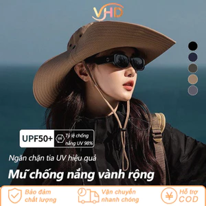 Mũ Vành Rộng Chống Nắng & Tia UV, Thiết Kế Unisex Thời Trang, Chất Liệu Thấm Nước