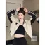 Hot Girl Wear Áo khoác đồng phục bóng chày phong cách ngắn gọn phong cách Preppy dành cho nữ