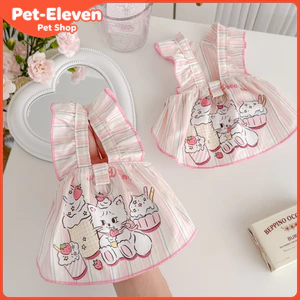 Mùa Hè Thú Cưng Đầm Cotton Quần Áo Chó Công Chúa Dễ Thương Đầm Chó Mèo Đa Năng Thoáng Khí Ngực Lưng D Khóa Kéo Quần Áo Thú Cưng