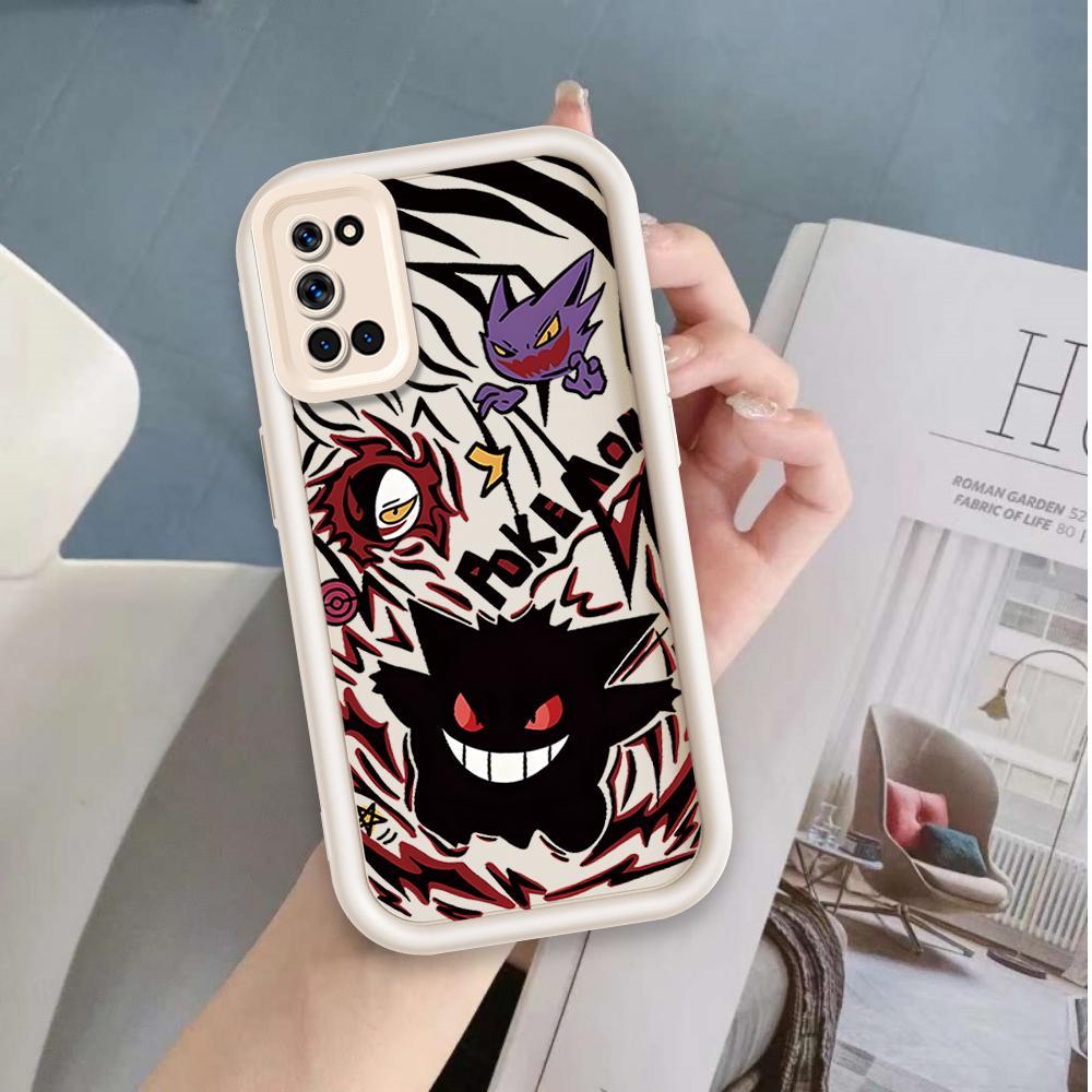 Ốp Lưng Cho OPPO A72 4G A92 A52 Hoạt Hình Silicon Phụ Kiện Vỏ Điện Thoại Mềm TPU Gengar Mắt Thiên Thần Ốp Lưng Chống Sốc