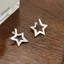 Bông tai nữ đa năng khí chất thời trang pentagram 925 khắc vàng trống cá tính
