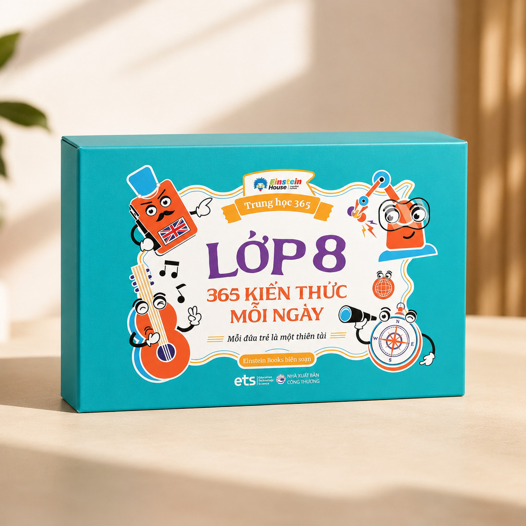 Flashcard - Trung Học 365 – Lớp 8: 365 Kiến Thức Mỗi Ngày, Cẩm Nang Tư Duy & Khám Phá (ETS)
