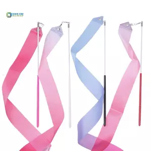 Ruy băng khiêu vũ 2M Rhythmic Girl Art Gymnastics Ballet Streamer Twirling Rod Rainbow Sti Sports Training Ribbon Dancer Wands mới