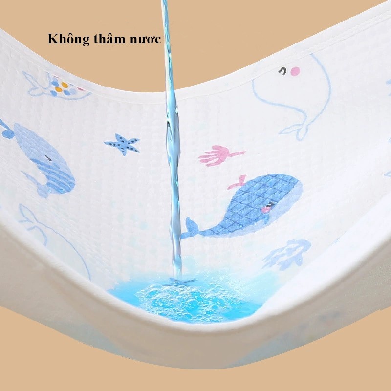 Tấm lót chống thấm cho bé 4 lớp cao cấp, miếng lót chống thấm cho bé thay tã bỉm size 50x70cm CaSi BaBy
