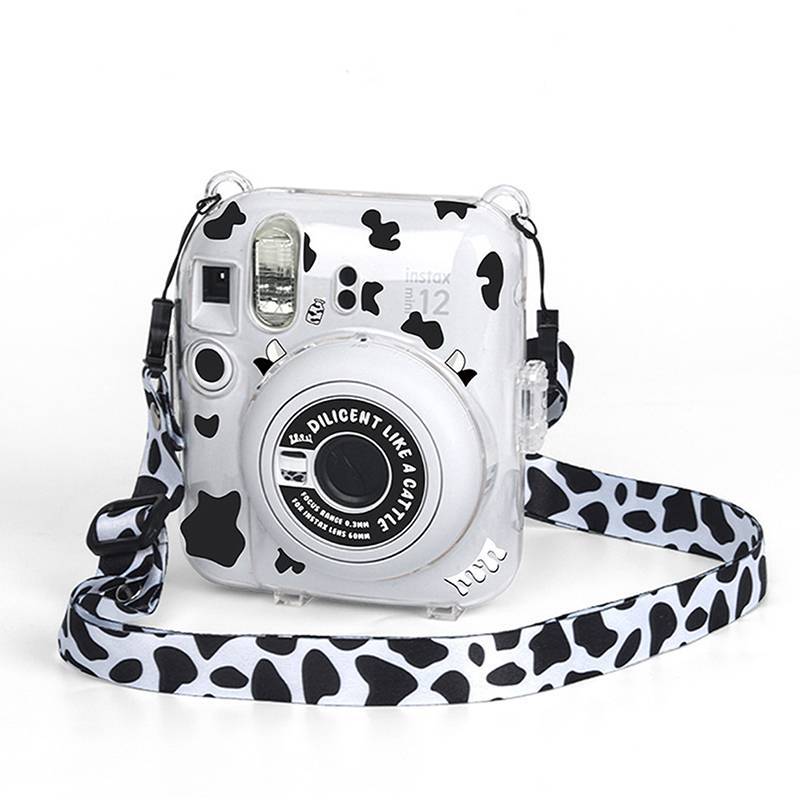 XUAN Cho Fujifilm Instax Mini 12 Vỏ Máy Ảnh Trong Suốt Bảo Vệ Mang Theo Túi Có Dây Đeo Vai Túi Bảo Quản VN