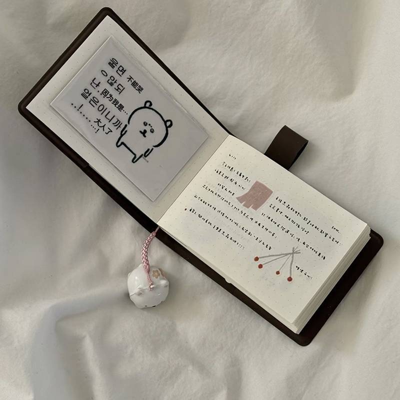 GKY Brown Poet Book Phong Cách Nhật Bản Ins Niche Đơn Giản Di Động Mini Notebook Nhật Ký GKY