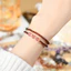 Tự Nhiên Berry Pha Lê Chuyển Hạt Vòng Tay Nhiều Lớp Màu Đỏ Thật Garnet Vòng Tay Pha Lê 26.5.14