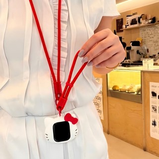 Ốp Bảo Vệ Silicon Hello Kitty Thích Hợp Cho iwatch S11 10 9 8 7 ULTRA 6 5 4 SE 3 2 1 Kích Thước 38mm 40mm41mm42mm44mm45mm46mm49mm