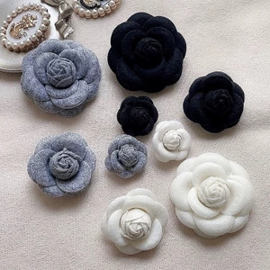 Cảm Thấy Xiaoxiangfeng Camellia Thổ Cẩm Nữ Thời Trang Vải Pin Hoa Trâm Cài Quần Áo Cổ Hoa Phụ Kiện