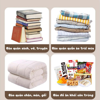 Túi đựng lưu trữ sách, vở, truyện, thú bông, chất liệu PVC trong suốt, có khóa kéo, dễ quan sát, chống bụi bẩn