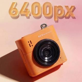 64MP Mini Ngón Tay Cái Camera Hành Động Học Sinh 16x Zoom Kỹ Thuật Số Camera Kỹ Thuật Số 1.4 "Màn Hình IPS Máy Ghi Hình Di Động Máy Quay