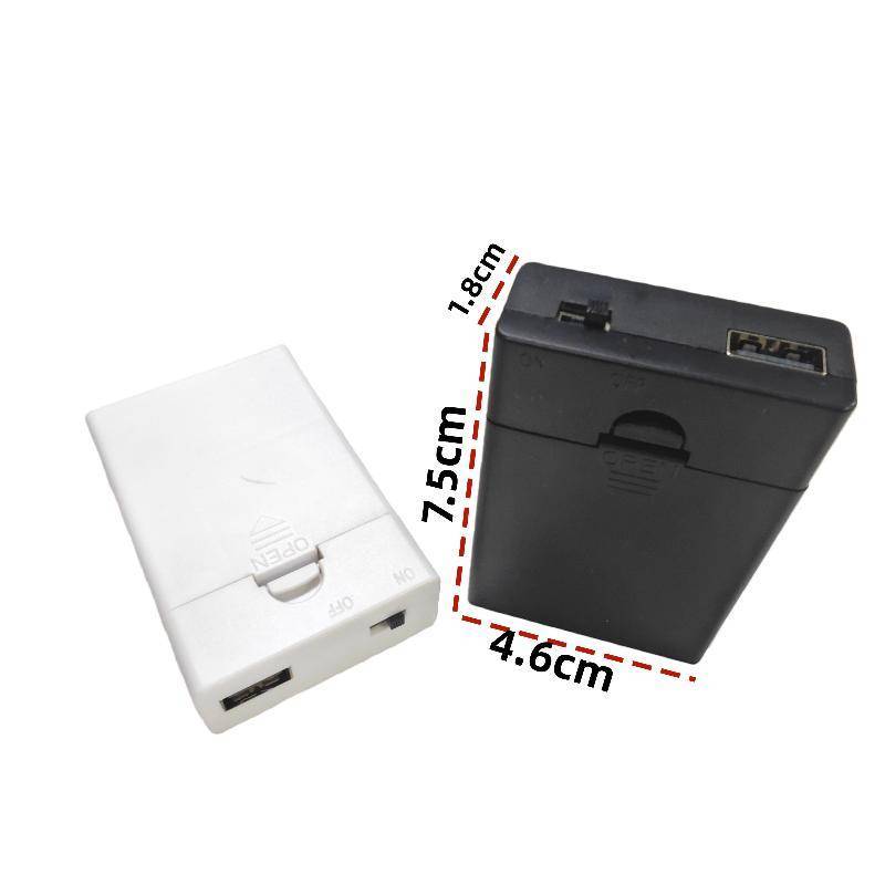 QIUWU 1 Cái Tích Hợp Giá Đỡ Pin USB Có Công Tắc Và Nắp 3AA 4.5V Hộp Pin AA Pin Phụ Kiện DIY.