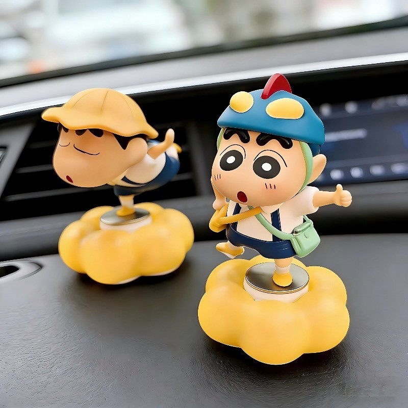 Vui Nhộn 360° Xoay Crayon Shin-Chan Nhân Vật Hành Động Trang Trí Nội Thất Ô Tô Đồ Chơi Phụ Kiện Ô Tô Mô Hình Búp Bê Trẻ Em Trang Trí Bàn Làm Việc