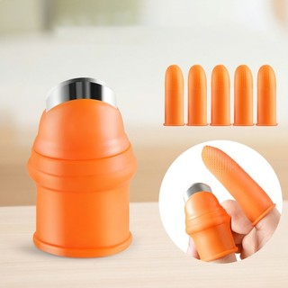 Bao Ngón Tay Silicon Ngắt Rau Hái Rau Củ Gắn Móng Kim Loại Săc Bén Thu Hoạch Rau Củ Quả Tiện Dụng