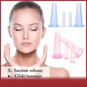 Cá tuyết 4pcs Silicone giác hơi massage thiết lập cho khuôn mặt, cổ, mắt & cơ thể chống lão hóa trị liệu