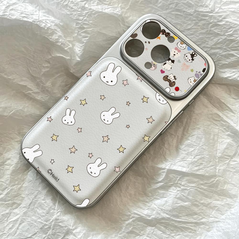 Ốp lưng iPhone hình thỏ và ngôi sao dễ thương, chống sốc, phù hợp iPhone 17/16/15/14/13