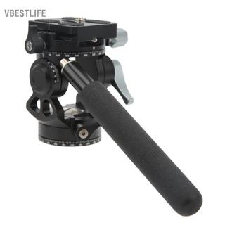 VBESTLIFE Đầu chân máy quay video Di động ổn định Hợp kim nhôm giảm chấn Thiết kế toàn cảnh với tay cầm có thể tháo rời Tấm tháo nhanh cho giao diện 3/8 inch