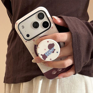 Ins Dễ Thương Chó Hoạt Hình Từ Tính Có Giá Đỡ Cho Iphone 17 17Air 16 15 14 11 12 13 Mini PRO MAX Vỏ Bảo Vệ MT2727