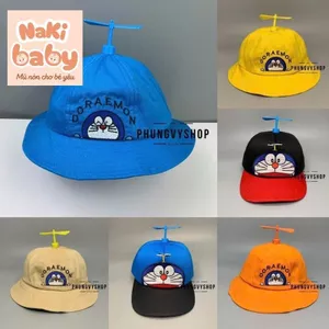 2 SIZE (2-8 TUỔI) Nón tai bèo, nón kết thêu hình DOREMON/ DORAEMON cho bé yêu, bé trai bé gái đều đội dễ thương