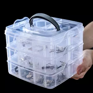 SSVN Hộp Bảo Quản Trang Sức Trong Suốt Dung Tích Lớn Hộp Hoàn Thiện Vòng Cổ Vòng Cổ Bông Tai Bông Tai Hộp Bảo Quản Hộp Trang Sức Hộp Trang Trí.