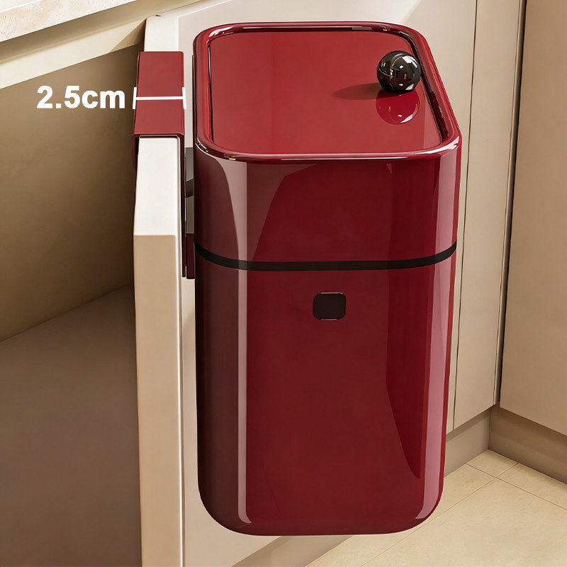 Thùng Rác Treo Bếp 9L Nắp Lật Thông Minh - Gắn Tường Tiện Lợi, Đậy Kín Chống Mùi, Dùng Cho Bếp & Nhà Vệ Sinh