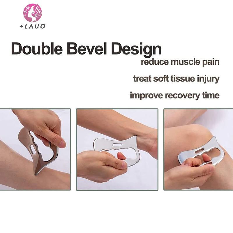 Springevenstar Thép không gỉ Gua Sha Máy mát xa cơ bắp Dụng cụ cạo kim loại Cơ thể Khăn giấy sâu Fascia Thư giãn mặt Massage Định hình cơ thể Springevenstar