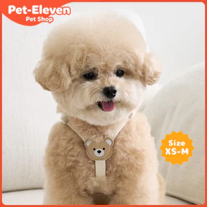 Bộ mặt sau ngực mềm mại bằng da dễ thương Hàn Quốc Teddy Bichon Dog Cat Dog Outing Leash